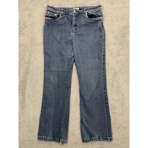 Women's Jones New York Sport Stretch Denim Blue Jeans Size 14 5 Pocket Design